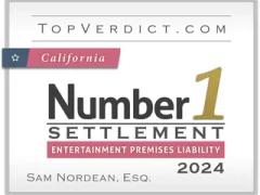 #1 entertainment premises liability settlement — California 2024